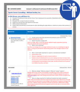 Michael Jordan Lesson Plan